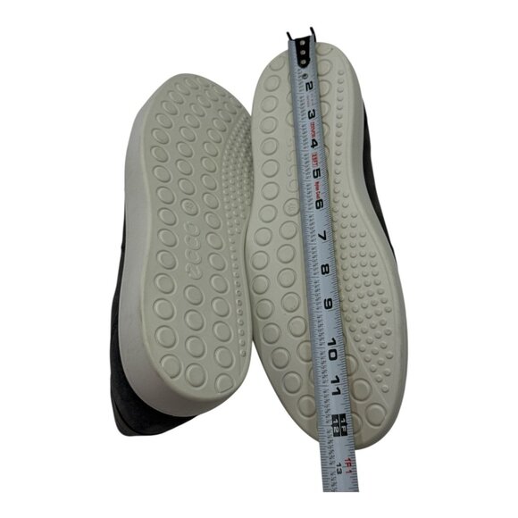 Ecco Mens Gray Slip-On Leather Shoes Sz 46-12 US Danish Design Casual Sneakers - Picture 10 of 14